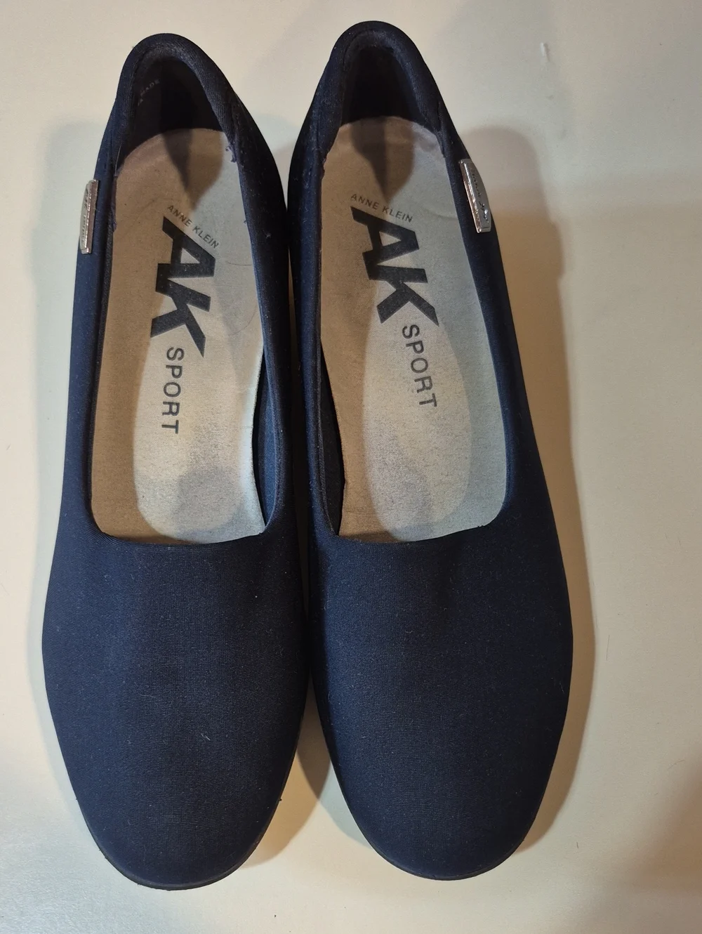 Women's Navy Blue Slip-On Comfort Wedges